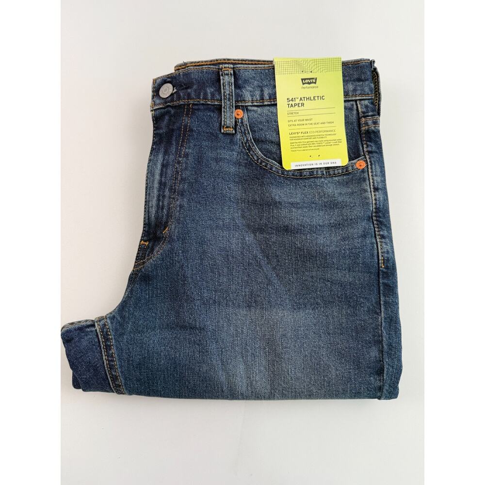 Levi's Men 541 Athletic Taper Fit Zip Fly Stretch Jeans 33x32 Blue NWT - Picture 13 of 13